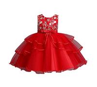 Helloween 2025 - Vestido de cosplay sin mangas para fiesta de encaje, vestido y falda para niñas adolescentes, rosso, 6-7 años