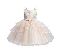 Helloween 2025 - Vestido de cosplay sin mangas para fiesta de encaje, vestido y falda para niñas adolescentes, beige, 6-7 años