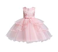 Helloween 2025 - Vestido de cosplay sin mangas para fiesta de encaje, vestido y falda para niñas adolescentes, rosa, 7-8 años