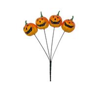 Helloween - Decoración de Halloween para exteriores, decoraciones de Halloween, flores negras, púas con calabazas, globo ocular floral y ramas en aerosol para jarrones (E, 35 x 26 x 3)