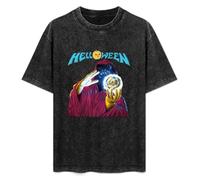 Helloween Keeper of The Seven Keys 87 Gamma Avantasia Rage Men's Summer Casual Wash tee Tops Size M