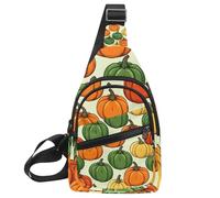 Helloween Pumkins_112 - Mochila cruzada para viajes, senderismo, pecho, Multicolor 15, 11.8x7x1.5in/30x18x4cm