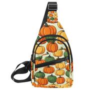 Helloween Pumkins_181 - Mochila bandolera ajustable, bolsa de hombro cruzada para viajes, senderismo, Multicolor 15, 11.8x7x1.5in/30x18x4cm