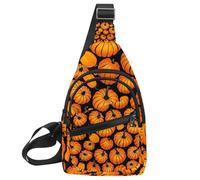 Helloween Pumkins 3_29 - Bolsa bandolera para mujeres y hombres, bolsa de hombro cruzada, mochila de viaje, Multicolor 15, 11.8x7x1.5in/30x18x4cm
