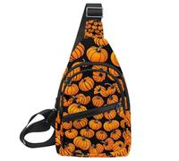 Helloween Pumkins - Mochila cruzada pequeña para mujeres y hombres, mochila cruzada de 3 a 83 pulgadas, para viajes, deportes, senderismo, Multicolor 15, 11.8x7x1.5in/30x18x4cm
