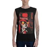 Hellsing Alucard Tank Top Mens Summer Sleeveless tee Casual Running Workout Sport Vest(Medium)