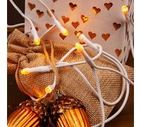 Hellum 50 piezas LED luces de hadas de interior con enchufe, luces de hadas de interior 50 LEDs blanco cálido, con enchufe y cable blanco, iluminado 7,35 m < 59 lm 151695