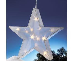 Hellum 568516 - Estrella LED holográfica de 47 cm, con 12 luces LED blancas