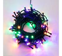Hellum Cadena de luces 200 LED, 19,9 m exterior, cadena de luces para exteriores con temporizador, cadena de luces de colores para exteriores <59 lm, cable verde 151947