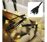 Hellum Cadena de Luces LED 100, 14,85m, Interior, Blanco Cálido Clásico, 59lm, Verde Con Enchufe, Para Árbol de Navidad 579345