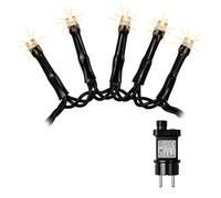 Hellum Cadena de luces para exteriores 370 LED de color blanco cálido, ilumina un cable negro de 7,38 m, con enchufe y temporizador, cadena de luces para exteriores <59 lúmenes 152319