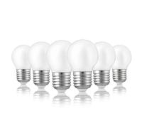 Hellum juego de 6 bombillas LED de 2,2 W con casquillo E27, luz blanca cálida, sustituyen a una bombilla E27 de 25 vatios, G45 mate, 250 lúmenes, 2700 kelvin, con forma de gota 220834