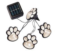 Hellum patas solares, patas LED de exterior con 4 LEDs blanco cálido, 240 cm de longitud de luz, para gatos, para perros de jardín, 523690