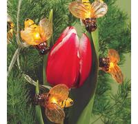 Hellum solar abeja luces de hadas, cadena de luz solar al aire libre con 20 LEDs blanco cálido, cadena de luz de abeja 151473