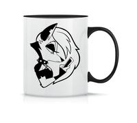 Helluva Boss Loona Phone Taza de Té y Café de Cerámica Clásica Blanca Negra y Rosa Mágica 330ml