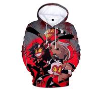 Helluva Boss Sudadera con Capucha para Adultos y Niños 3D De Manga Larga Harajuku Streetwear 2022 Dibujos Animados Anime Helluva Boss Pulóver para Mujeres Hombres Niños y Niñas