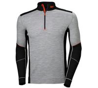 Helly-Hansen 75107 LIFA Merino - Camisa con media cremallera para hombre, Mezcla gris/negro, Small