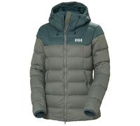 Helly Hansen Chaqueta de plumón Verglas Glacier para mujer, 485 Grey Cactus/Dark Creek, L