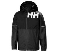 Helly Hansen Chubasquero unisex infantil Pursuit, Unisex niños, Chaqueta para lluvia, 41686, Negro, 12