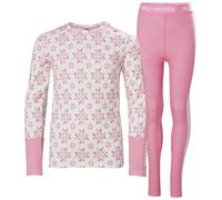Helly Hansen Conjunto de Capa Base Unisex para niños Jr Graphic LIFA Merino, 068 Copo de Nieve Rosa azúcar AOP, 16 años