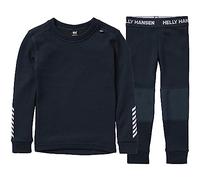 Helly-Hansen Conjunto unisex LIFA Merino para niños, 597 Azul marino, 4