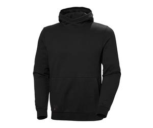 Helly-Hansen Evo Hoodie - Sudadera de forro polar impermeable con capucha ajustable, tela transpirable y bolsillo frontal tipo canguro para hombre, 991 negro , Medium