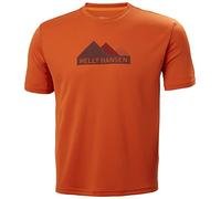Helly Hansen Hombre Camiseta HH Tech Gráfica, S, Naranja Patrulla