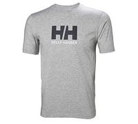 Helly Hansen Hombres Camiseta con logo HH, Gris melange, S