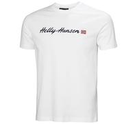 Helly Hansen Hombres Core Graphic T 2.0, Blanco, S