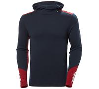 Helly Hansen Hombres Sudadera con capucha Lifa Merino Midweight, Azul Marino, 2XL