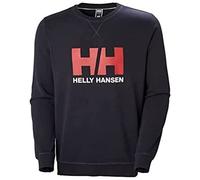 Helly Hansen Hombres Sudadera Crew con logotipo HH, Azul Marino, S