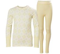 Helly Hansen Jr Graphic LIFA Merino Set Capa de Base Inferior, Copo de Nieve Amarillo Crema 367, 16 años Unisex niños