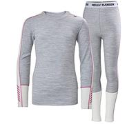 Helly Hansen Jr LIFA Merino Midweight Set Junior Unisex Grey Melang
