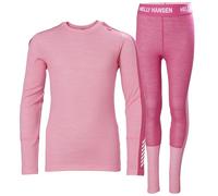 Helly Hansen Jr LIFA Merino Set de Peso Medio Capa Base Inferior, 068 Rosa Azúcar, 8 años Unisex niños