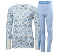 Helly Hansen Conjunto primera capa Lifa Merino Graphic Unisex Juvenil Azul brillante Talla 14