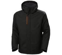 Helly-Hansen Kensington Chaqueta de invierno para hombre con aislamiento ligero, transpirable, impermeable, capucha desmontable, 911 Negro, XXXXL