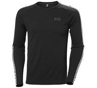 Helly Hansen Lifa Active Stripe Crew, Camisa Hombre, Negro (Black), L