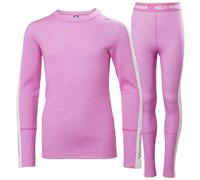 Helly-Hansen LIFA Merino - Juego de capa base de peso medio para junior, unisex, suéter cálido y transpirable, 089 Meta rosa, 11