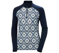 Helly Hansen Lifa Merino Merino Midweight Graphic 1/2 Zip, mujer, azul marino 38(M) Navy