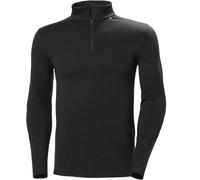 Helly Hansen Hombres Lifa Merino Midweight 1/2 Zip, Negro, XL