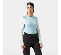 Camiseta funcional de mujer Helly Hansen W Lifa Merino Midweight Crew Talla: L / Color: azul/blanco