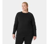 HELLY HANSEN W Lifa Merino Midweight Crew Plus - Mujer - Negro - talla 2X- modelo 2026