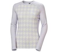 Helly Hansen Lifa Merino Midweight Graphic Crew, conjunto, mujer, lila claro 40(L) Light Purple Houndstooth AOP
