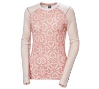 Helly Hansen Lifa Merino Midweight Graphic Crew, conjunto, mujer, rosa 34(XS) Pink Tint Nordic Rose AOP
