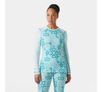 Helly Hansen Lifa® Merino Midweight Graphic Long-sleeve Crew Base Layer Mujer Azul M