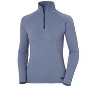 Helly Hansen Mujer Camiseta Térmica Verglas Cremallera Cuello, XL, Océano