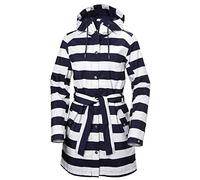 Helly Hansen Mujer Chubasquero Largo Lyness II, M, Raya Azul Noche