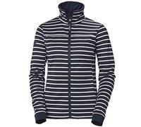 Helly Hansen Mujeres Chaqueta de forro polar W Crew, Marineblauer Streifen, XL