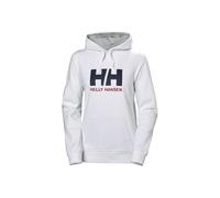 Helly Hansen Mujeres Sudadera con capucha con logotipo HH, Blanco, XS