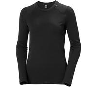 Helly Hansen Mujeres Tripulación de peso mediano W Lifa Merino, Negro, M